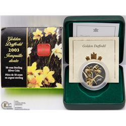 2003 CANADIAN STERLING SILVER PROOF 50 CENT COIN
