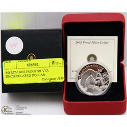 RCM 2008 PROOF SILVER UNCIRCULATED DOLLAR