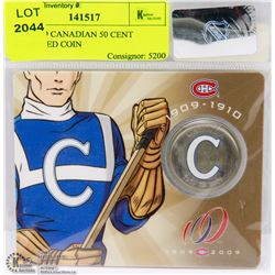 1909-2009 CANADIAN 50 CENT COLOURED COIN