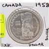 Image 1 : CANADA B.C SILVER 1858-1958 DOLLAR