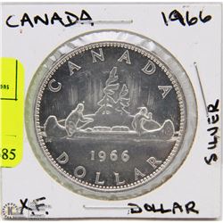 CANADA 1966 SILVER DOLLAR CANOE