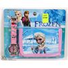 Image 1 : NEW FROZEN KIDS WALLET AND WATCH SET