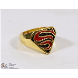 SUPERMAN LOGO GOLD TONE RING