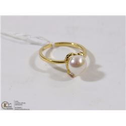 #50 FRESH WATER PEARL RING .925 STERLING SILVER