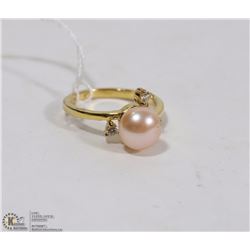 #45 FRESH WATER PEARL RING .925 STERLING SILVER