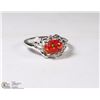 Image 1 : NEW STERLING SILVER SIMULATED FIRE OPAL RING