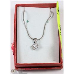 #11 - STERLING SILVER SQUARE PENDANT ON CHAIN