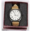 Image 1 : #5-CURREN MENS WATCH WITH GENUINE LEATHER STRAP