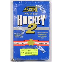 1993-1994 SCORE HOCKEY FACTORY SEALED BOX CANADIAN