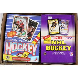 BOX W/ 1991 SCORE NHL HOCKEY UNOPENED (36PKS) &