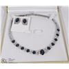 Image 1 : FIFTH AVENUE COLLECTION SAPPHIRE & CZ NECKLACE &