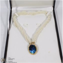 PEARL TWIST PAUA SHELL NECKLACE