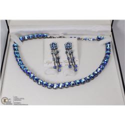 FIFTH AVENUE COLLECTION BLUE CZ STONE NECKLACE W/