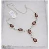 Image 1 : #26 PINK AMETHYST GEMSTONE NECKLACE