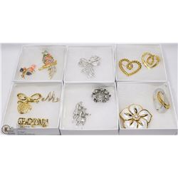 LOT OF 12 ASSORTED BROACHES