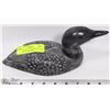 Image 1 : ORIGINAL WOLF SOAPSTONE LOON CARVING WITH GLASS
