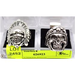 LOT OF 2 BIKER RINGS