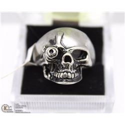 MEN'S HEAVY STAINLESS STEEL SKULL RING SZ10
