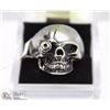 Image 1 : MEN'S HEAVY STAINLESS STEEL SKULL RING SZ10
