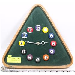 2001 KIRCH BILLIARDS POOL BALLS IN BREAKER CLOCK