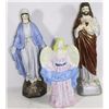 Image 1 : JESUS AND MARY CONCRETE STATUES W/ AN ANGEL STATUE