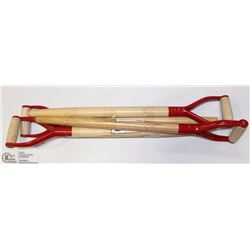LOT OF FOUR 28" YD GRIP SHOVEL HANDLES