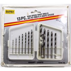 5 DUREX 13PC HIGH SPEED TWIST DRILLS