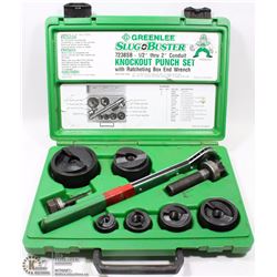 #28- GREEN LEE PUNCH SET WITH RATCHET WRENCH