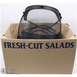 LOT OF 5 HARD HAT FACE SHIELDS