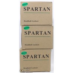 SET OF 3 DEADBOLT LOCKSETS (ALL 3 KEYED SAME)