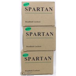 SET OF 3 DEADBOLT LOCKSETS (ALL 3 KEYED SAME)