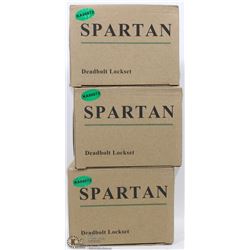 SET OF 3 DEADBOLT LOCKSETS (ALL 3 KEYED SAME)