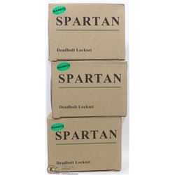 SET OF 3 DEADBOLT LOCKSETS (ALL 3 KEYED SAME)