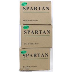 SET OF 3 DEADBOLT LOCKSETS (ALL 3 KEYED SAME)