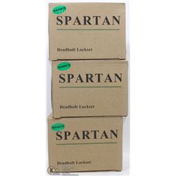 SET OF 3 DEADBOLT LOCKSETS (ALL 3 KEYED SAME)