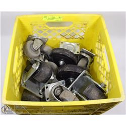 TOTE WITH COMMERCIAL CASTORS, SOME ARE SWIVEL