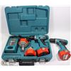 Image 1 : 2 MAKITA 3/8" DRILLS WITH 4 BATTERIES, CHARGER AND