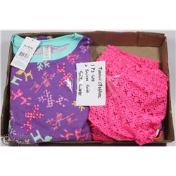 FLAT OF GIRLS TEENS CLOTHES INCL PAJAMAS, TWO