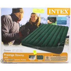 INTEX PRESTIGE DOWNY QUEEN SIZE AIR MATTRESS WITH