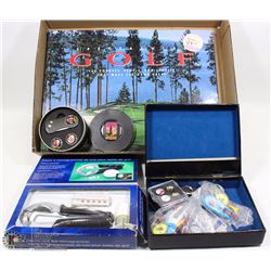 LOT OF GOLF ACCESSORIES INCL MONOGRAMMER