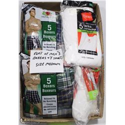 FLAT OF MENS BOXERS, T-SHIRTS SIZE MEDIUM