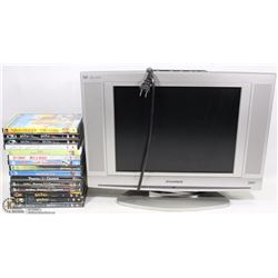 15" SYLVANIA LCD HDTV DVD (WORKING) TV MONITOR &