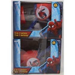 BUNDLE OF TWO SPIDERMAN 3-IN-1 LANTERNS