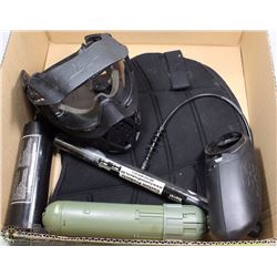 BOX W/PAINTBALL ACCESSORIES INCL. JT