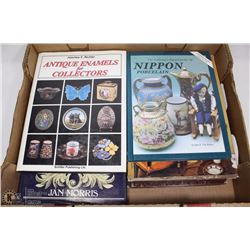 BOX OF ANTIQUE COLLECTOR BOOKS