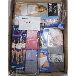 3 PACKS OF 5 PLUS SIZE LADIES UNDERWEAR