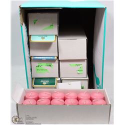 BOX OF 8 CASES ASSORTED SCENTED VOTIVE CANDLES
