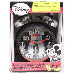 NEW DISNEY TWIN BELL ALARM CLOCK