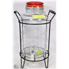 Image 1 : OLD FASHIONED JUICE/ DRINK DISPENSER WITH STAND