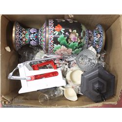 #15 OLYMPIC GLASSWARE/CRASS DECORATIVE VASE,